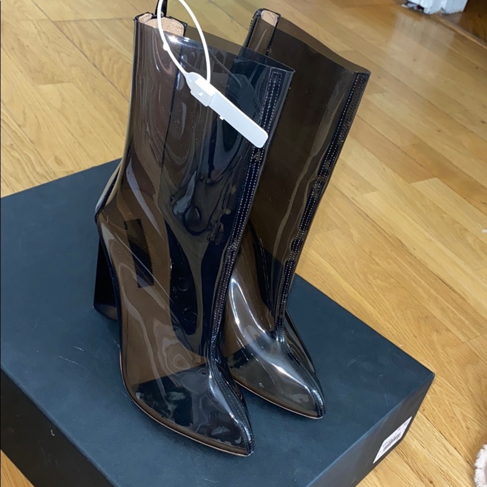 Yeezy clear Onyx pvc ankle boot size 37